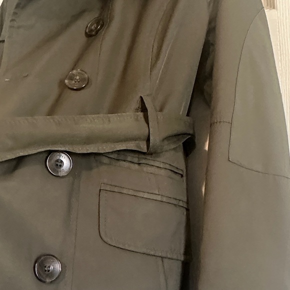 DKNY Women's Dark Green Trench Coat - Picture 2 of 7